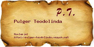 Pulger Teodolinda névjegykártya
